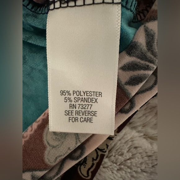 Dana Buchman Bohemian Jacquard Mandarin Collar Blouse - Picture 7 of 9